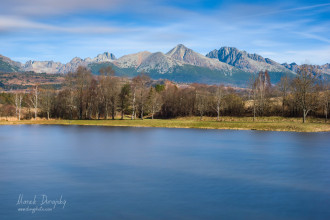 Tatry od Štrbského rybníka