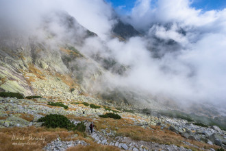 Turistka nad Malou Studenou dolinou