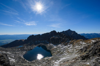 Vyšné Wahlenberovo pleso a Kriváň