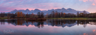 Tatry od Štrbského rybníka