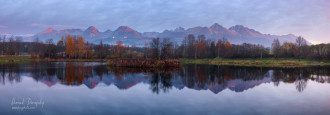 Tatry od Štrbského rybníka